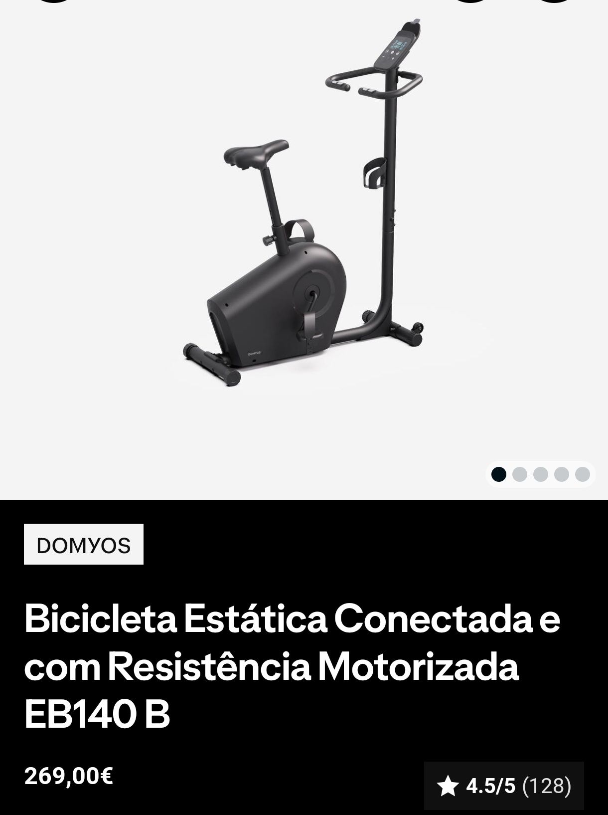 Bicicleta domyos 140 em excelente estado, ainda com  protetor de ecrã