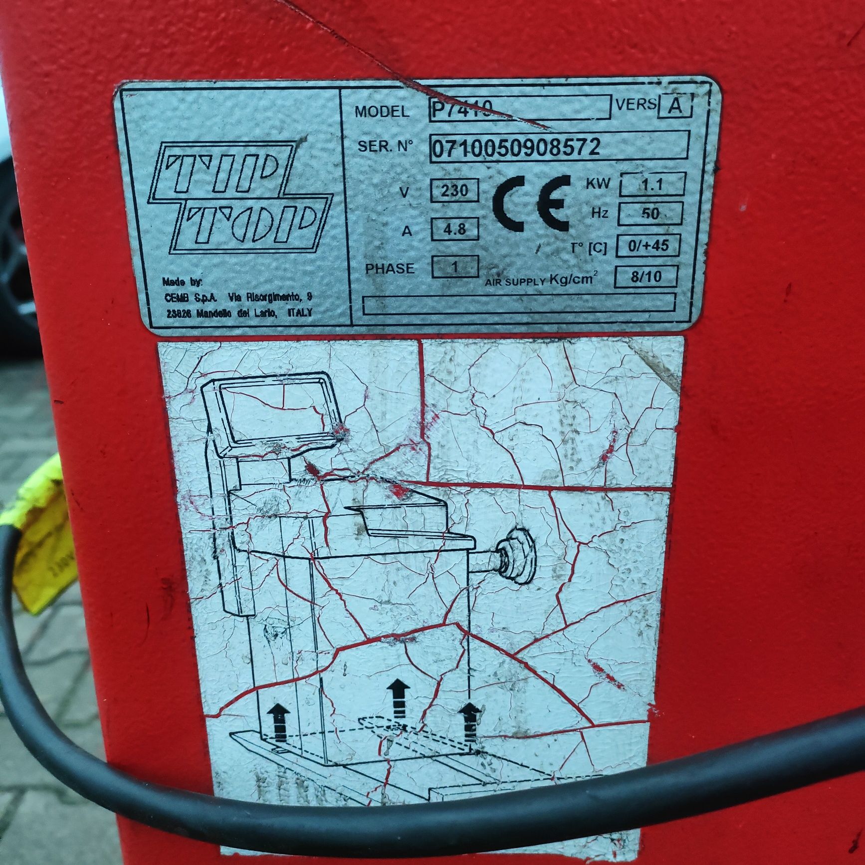 Wyważarka do kół Tip Top P7410