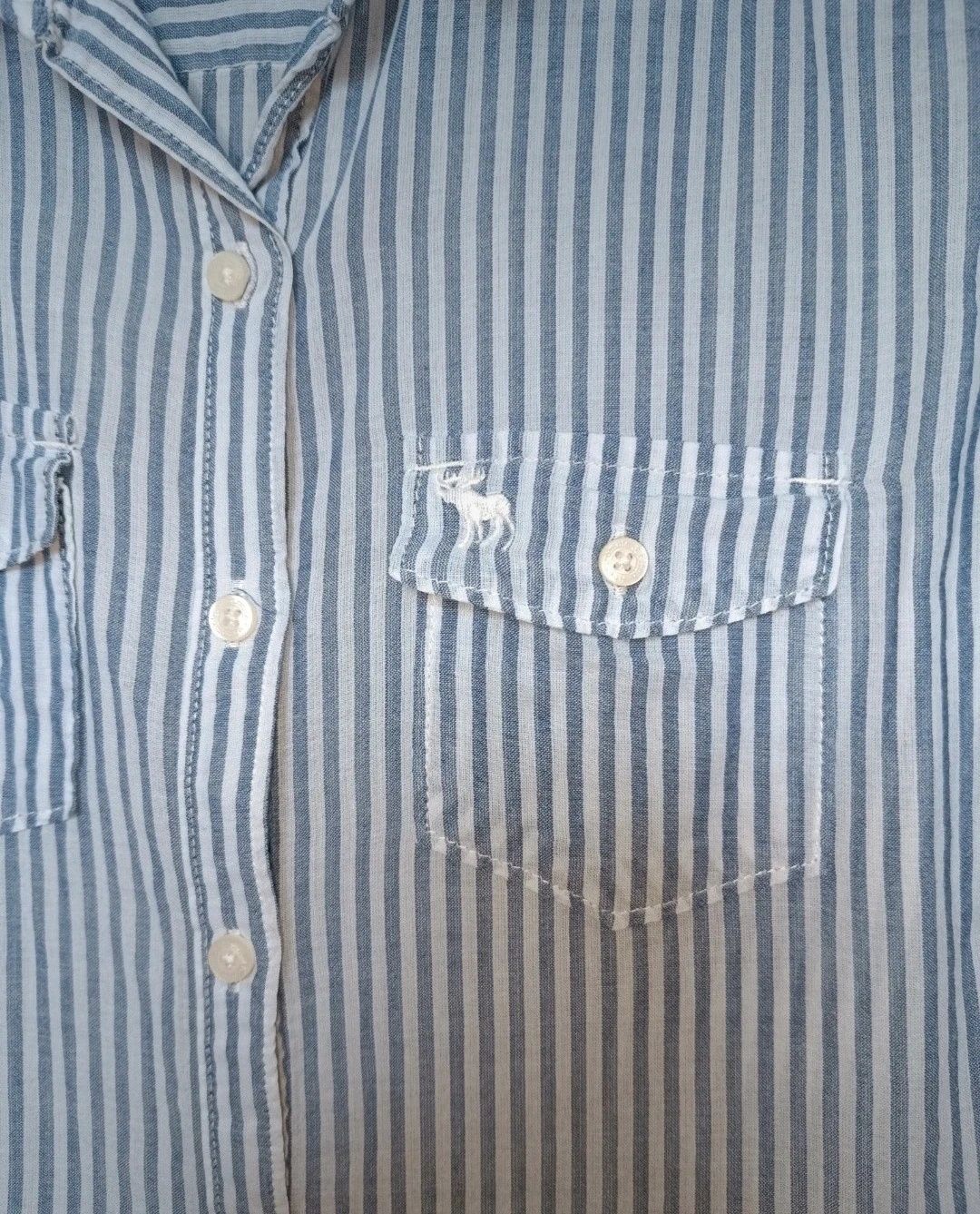 Koszula damska elegancka w paski długi rękaw Abercrombie & Fitch S