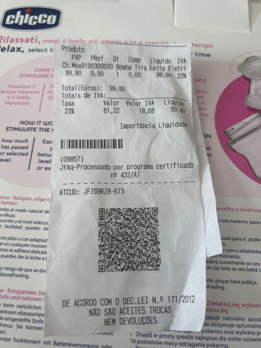 Tira leite eletrico marca chicco.