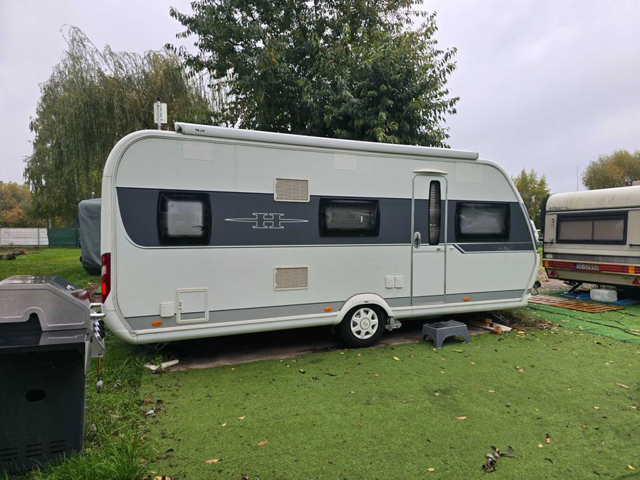Przyczepa kempingowa HOBBY 545 KMF DeLuxe TRUMA salon polska faktura