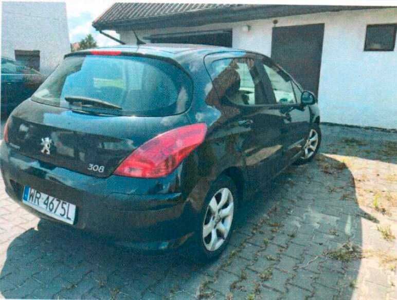 Syndyk sprzeda auto Peugeot 308 – 2008 r.