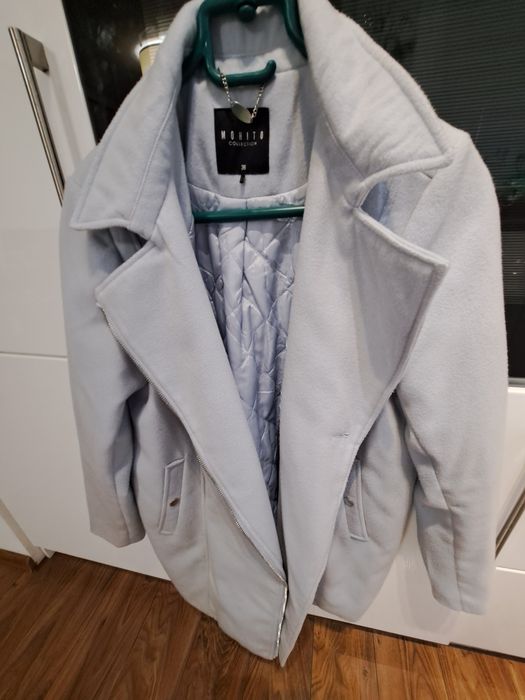Płaszcz kurtka mohito  r.38 niebieski babyblue