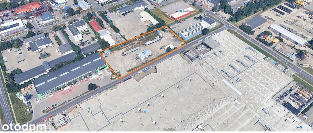 Działka obok FELICITY  7200m2 budynki biurowo/magazynowa oraz suwnica