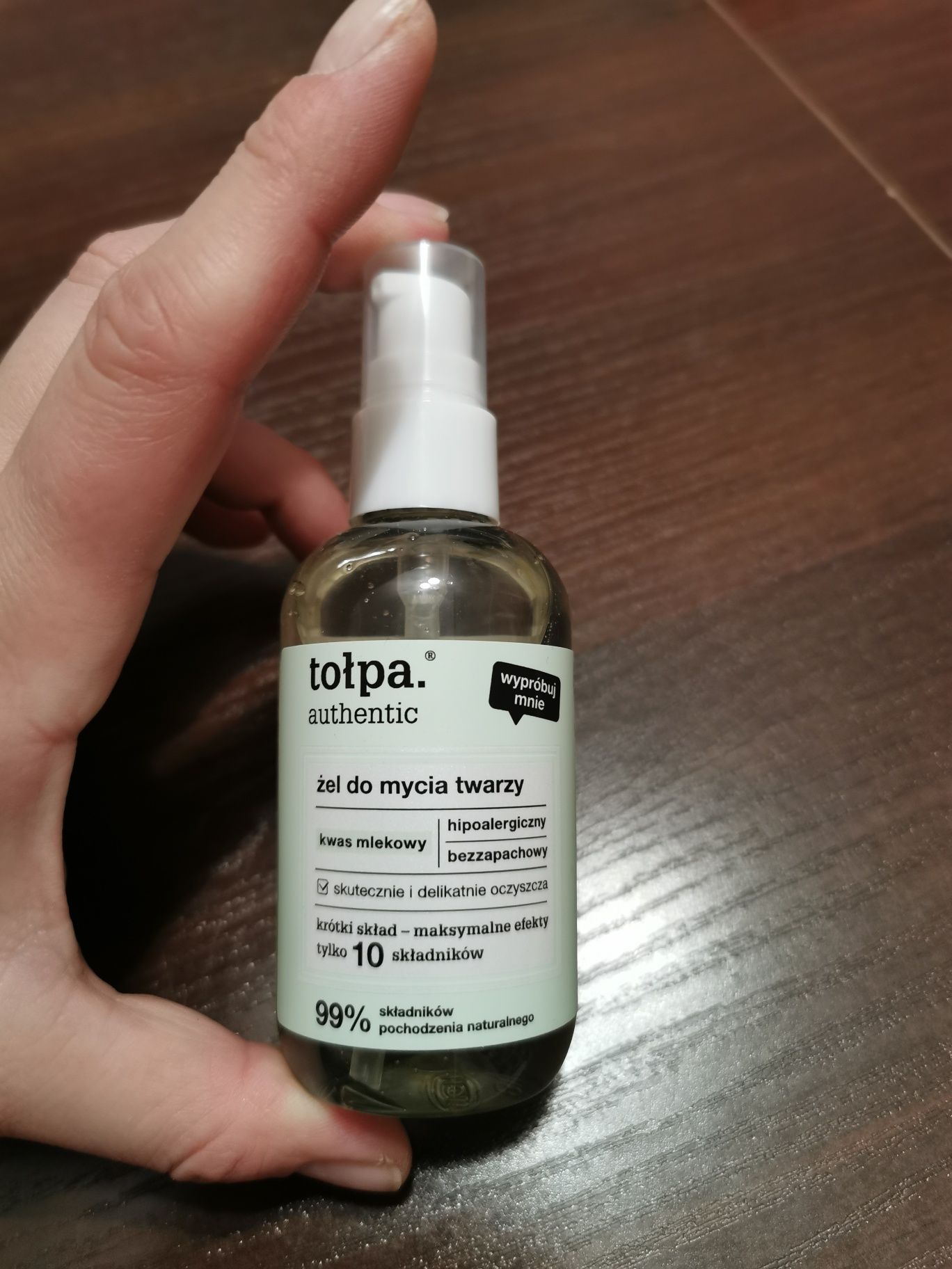 Tołpa authentic żel do mycia twarzy kwas mlekowy 100 ml nowy