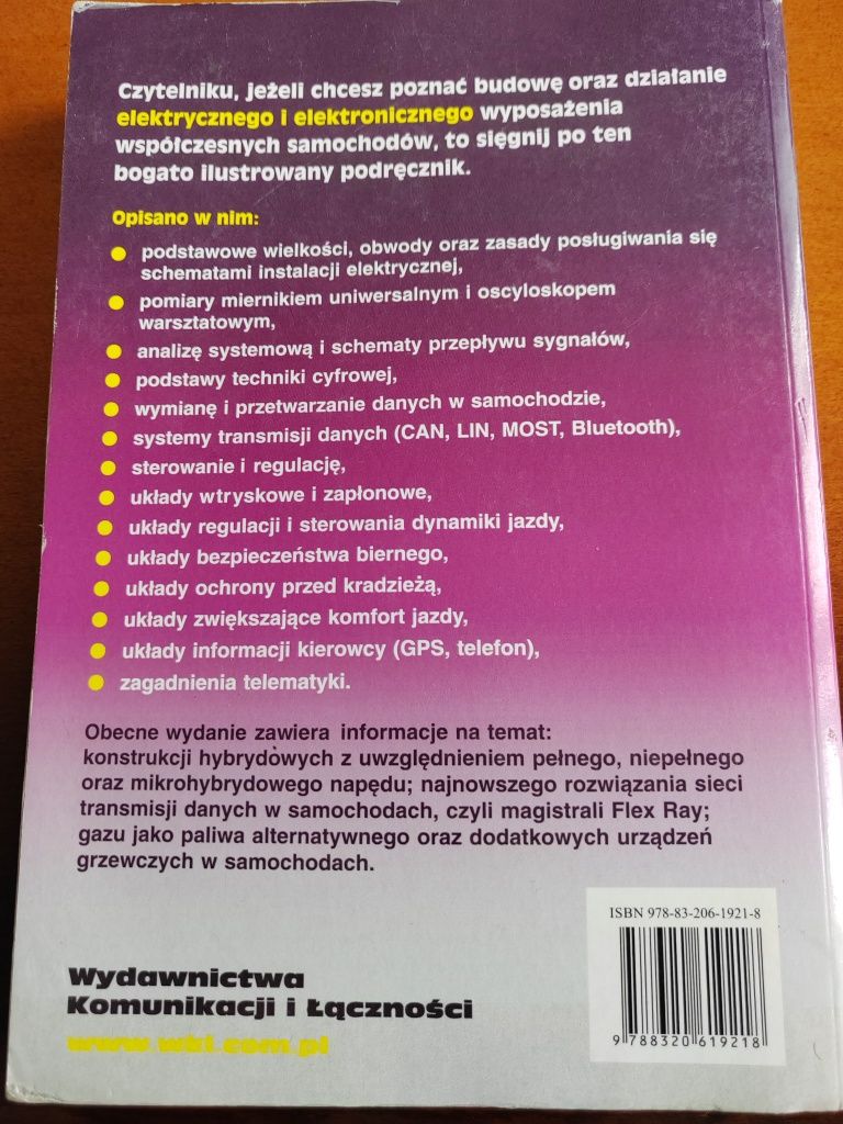 Elektrotechnika i elektronika w pojazdach samochodowych
