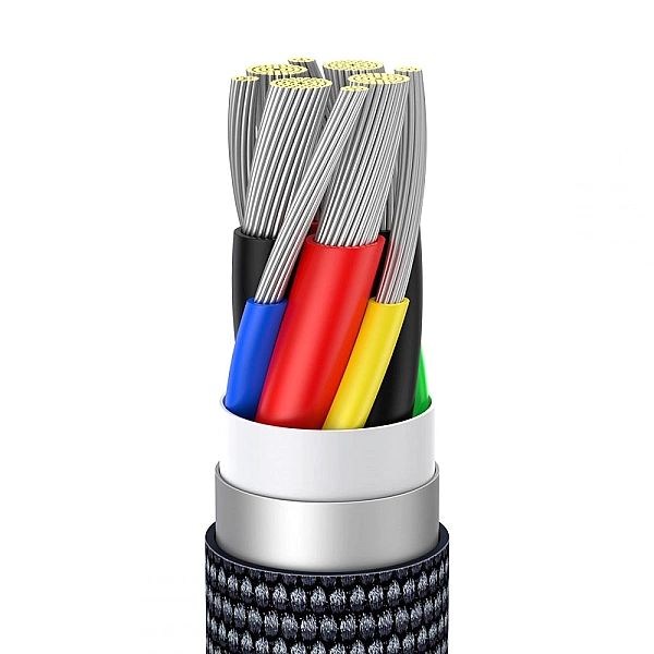 Kabel Baseus Crystal Shine Typ-c - Typ-c 200cm Black