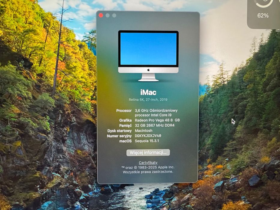 iMac Retina 5K 27” (2019) SSD 2TB | RAM 32GB | Radeon Pro Vega 48