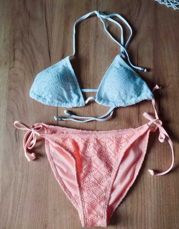 Ażurowe bikini strój kąpielowy XS S
