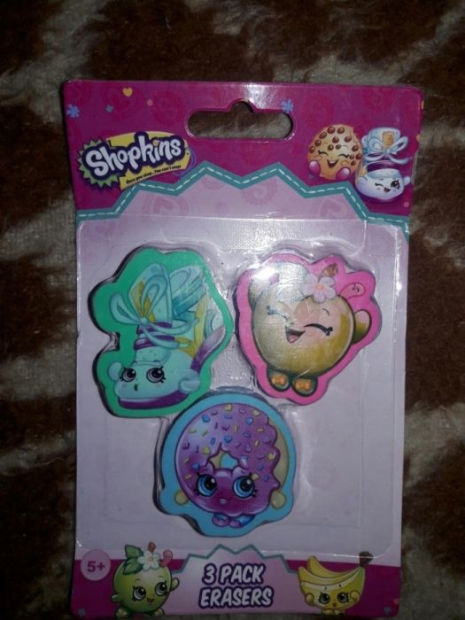 Набор ластик резинка Shopkins Оригинал