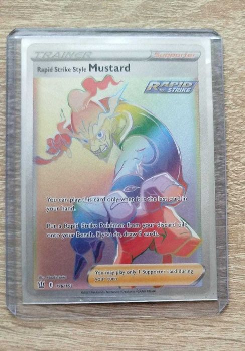 Karta Pokemon Rapid Strike Style Mustard Rainbow full art