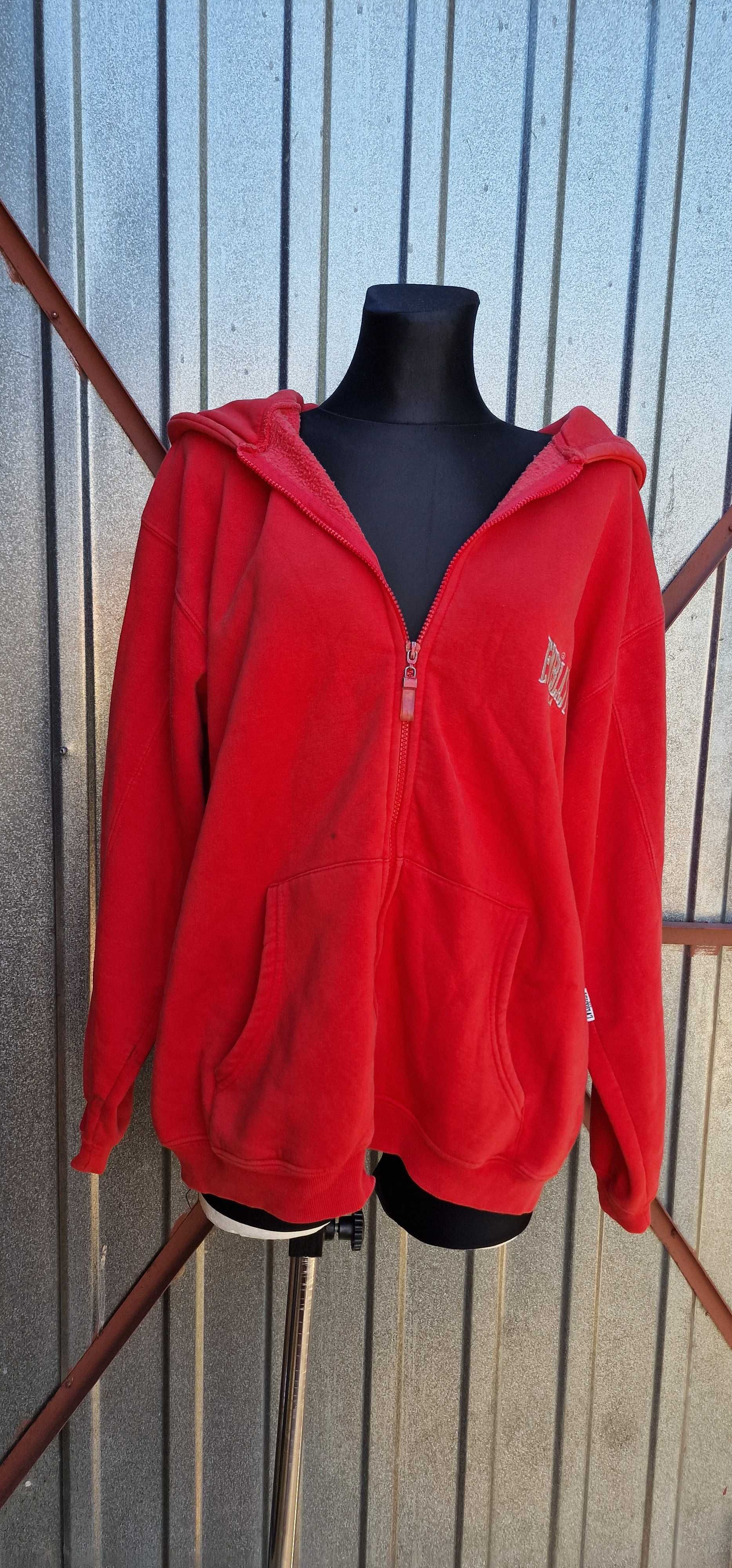 Everlast U.S.A czerwona gruba bluza rozpinana M gratis