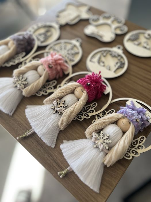 Dekoracje świąteczne Ozdoba choinkowa aniołek hand made