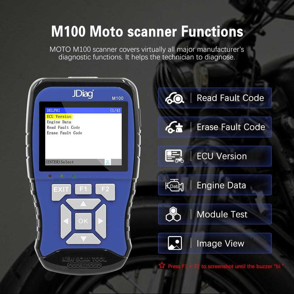 Máq. Diagnostico Motociclos Jdiag-scanner universal  ( Nova )