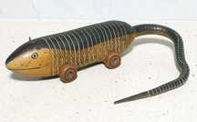 Brinquedo vintage - rato articulado em madeira