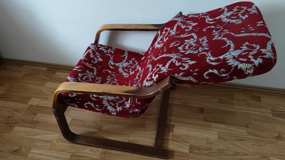 Fotel na płozach lekko bujany, Leniuch, uszkodzony