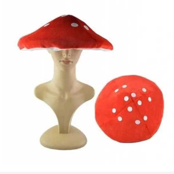 Czapka muchomor grzybek Nowa przebranie kostium Halloween