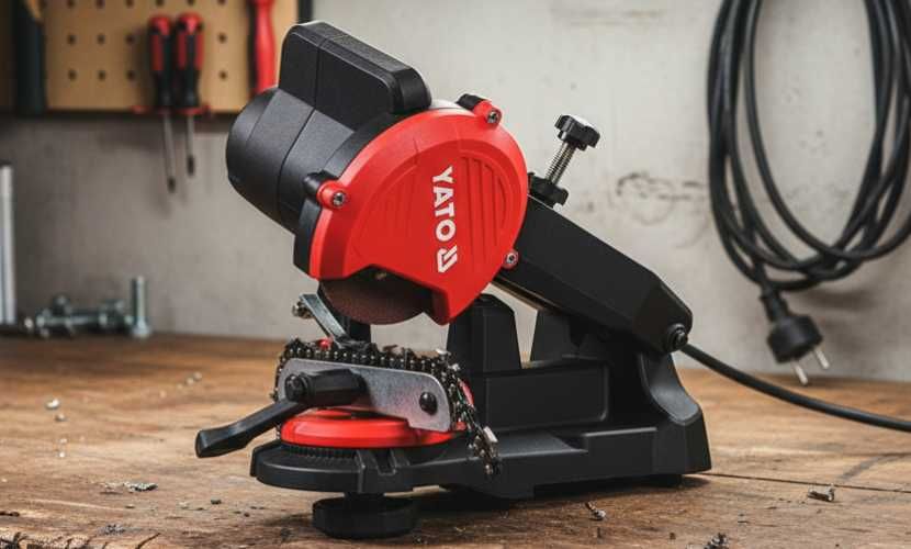Ostrzałka do łańcuchów Yato 85W metalowa prowadnica IP20 lekka 1,25kg