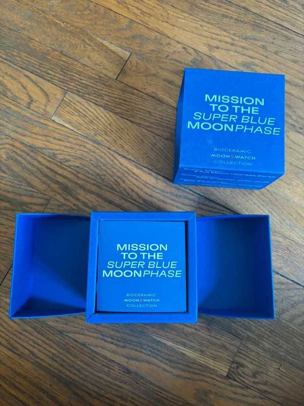 Omega x Swatch Super Blue Moonphase Faza Księżyca w Bioceramice