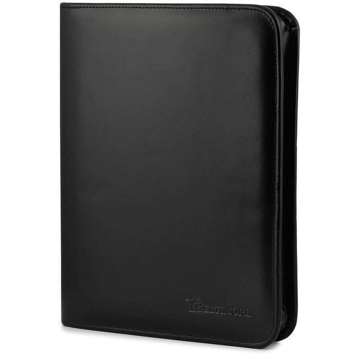 Aktówka teczka skórzana czarna męska Beltimore biwuar A4 S75 biznesowa