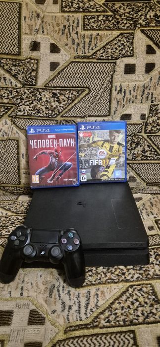 Ps4 slim 2гри 1 геймпад