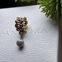 Pandora  koralik z perłą zloto 585