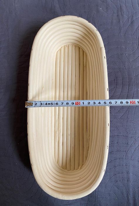 Koszyk rattanowy podłużny do rozrostu chleba z pokrowcem