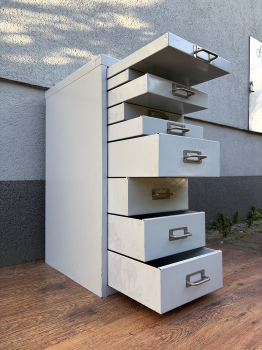 Szafka Metalowa 9 Szuflad Ciężka Stabilna SZARA Garaż Warsztat KURIER