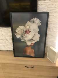 Obraz kobieta w kwiatach