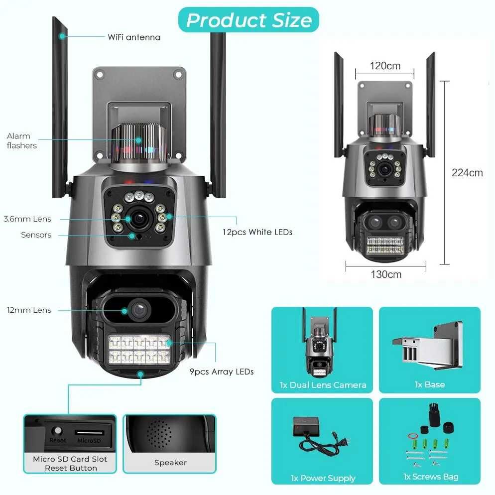 Kamera Wifi Obrotowa 8mpx    4k   Nowa