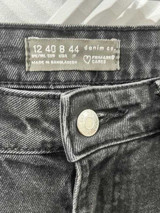 Джинси мом темно сірі висока посадка базові прямі  Primark Denim CO