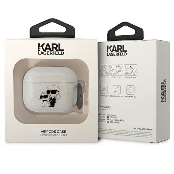 Karl Lagerfeld KLA3HNKCTGT Airpods 3cover transparent Glitter