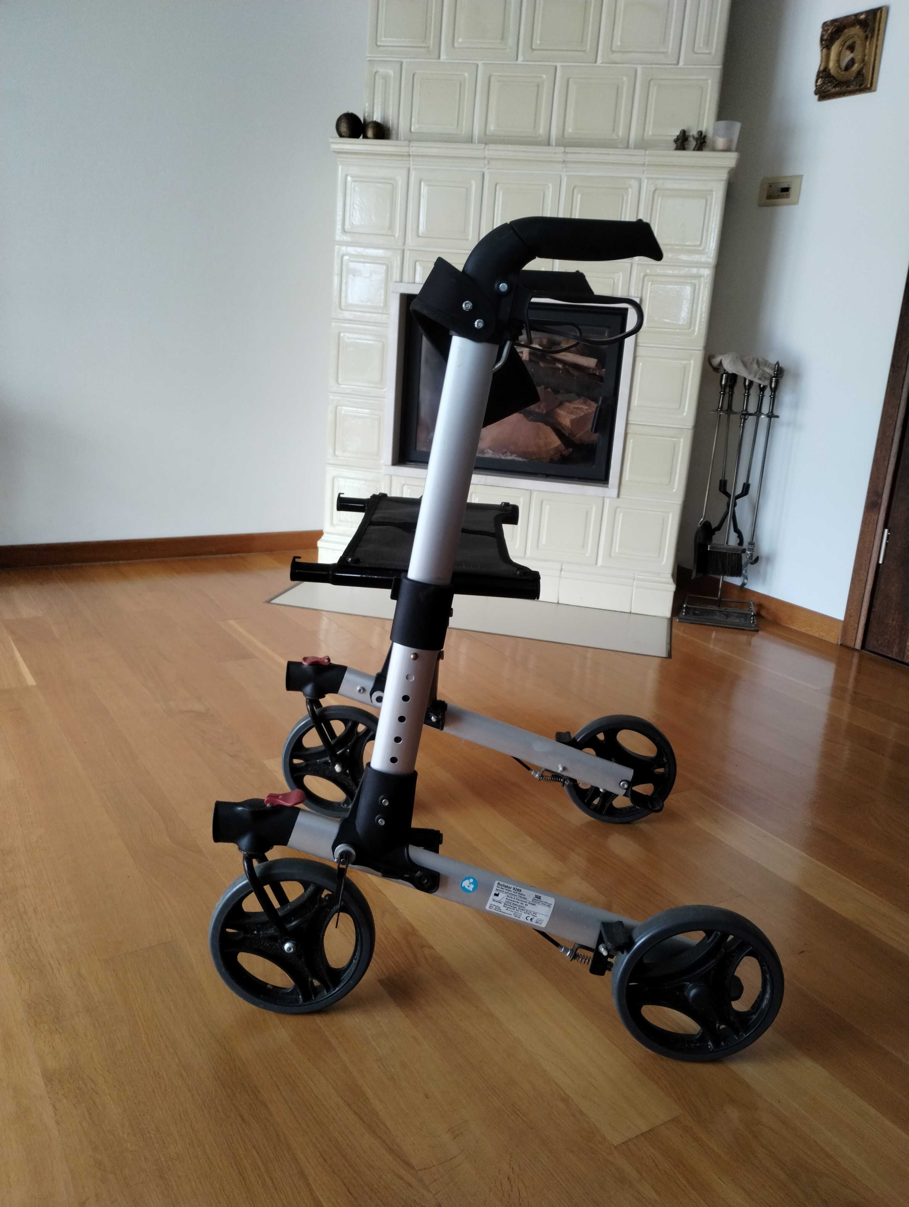 Aluminiowy balkonik chodzik Rollator.