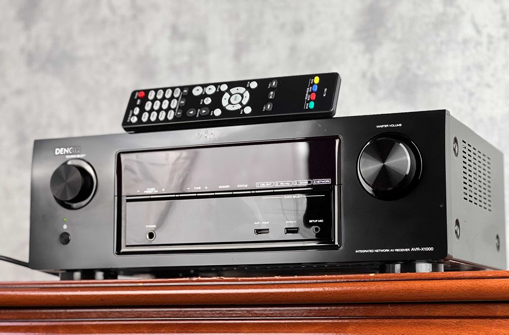 Denon AVR-X1000 – amplituner 5.1, HDMI ARC, sieciowy, pilot, sprawny
