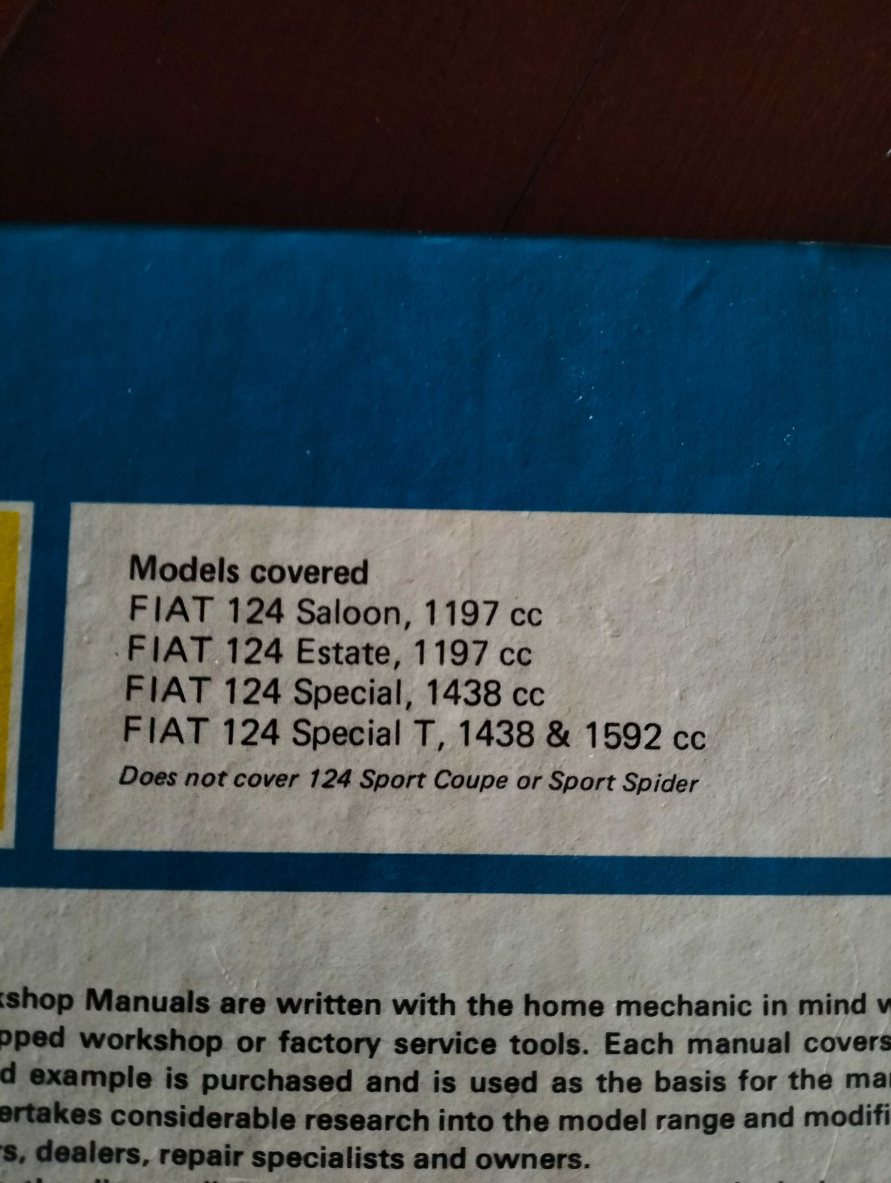Haynes - Fiat 124 saloon & estate