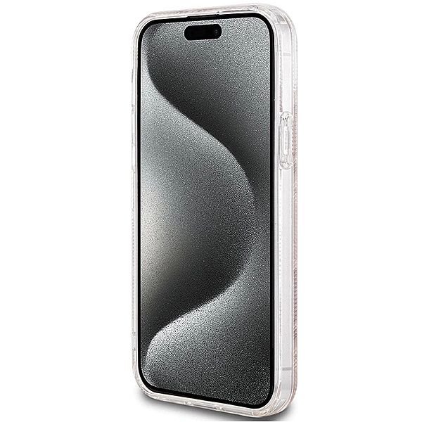 Etui Guess IML GCube MagSafe na iPhone 15 Plus / 14 Plus - brązowe