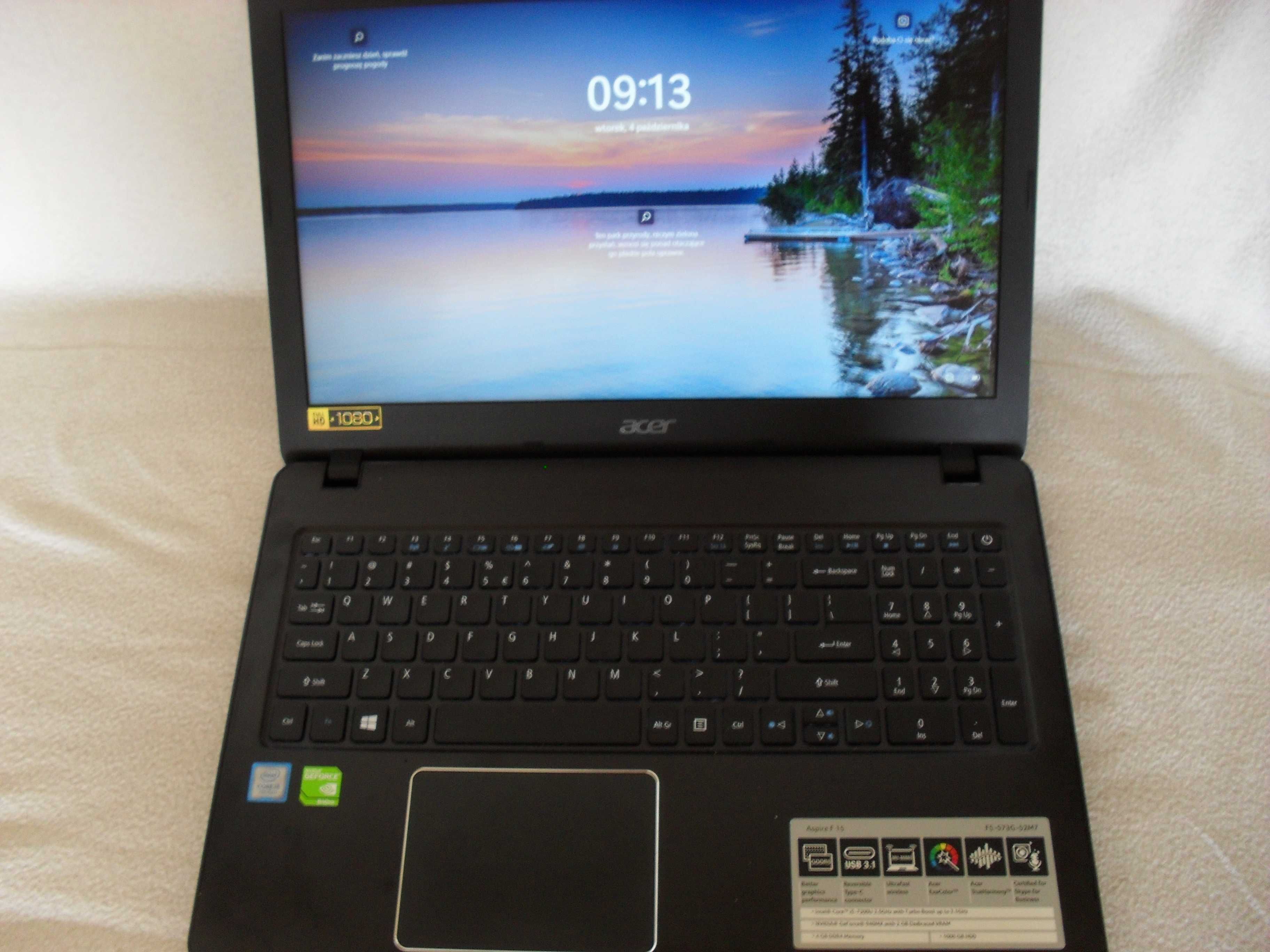 Acer Aspire i5 -7gen/ 8GB / 1 TB HDD/ 256 GB SSD/ GoForce940MX