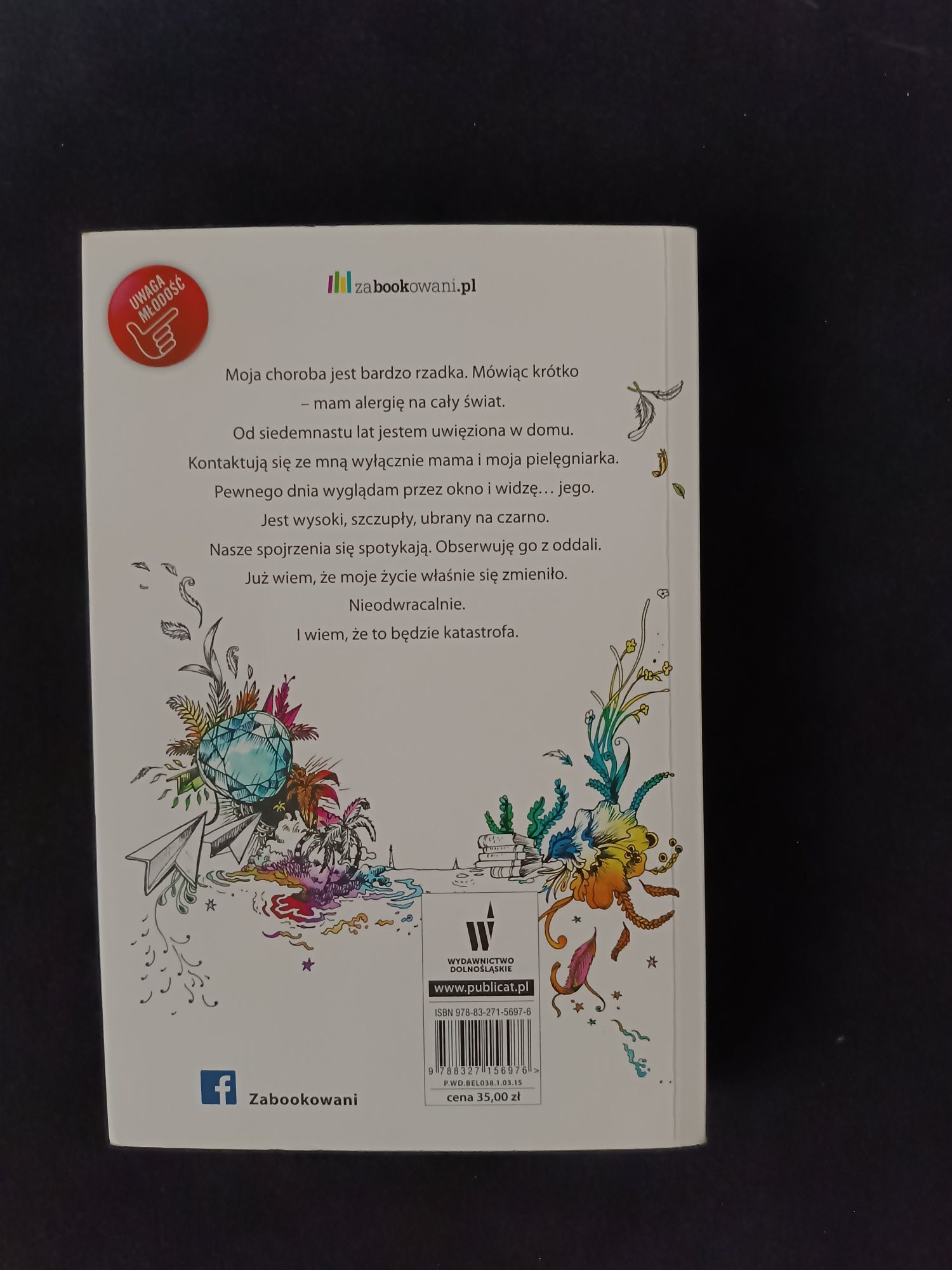 książka Ponad Wszystko Nicola Yoon i zakładka