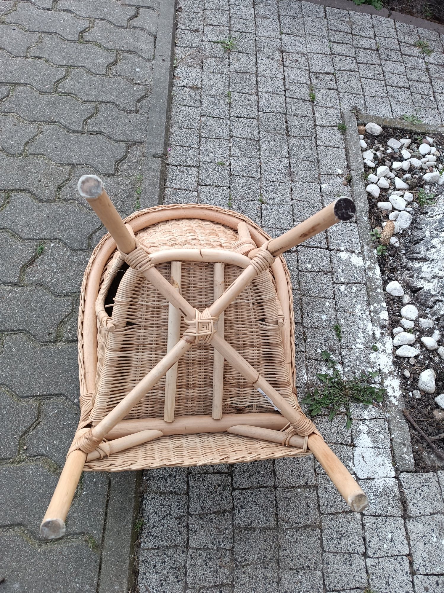 Krzesło fotelik wiklinowy Agen