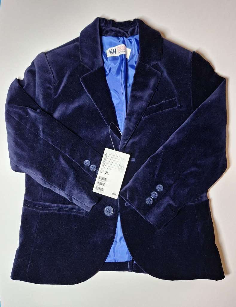 Велюровый пиджак H&M 104 см