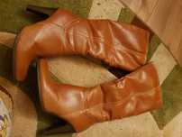 Buty kozaki brązowe