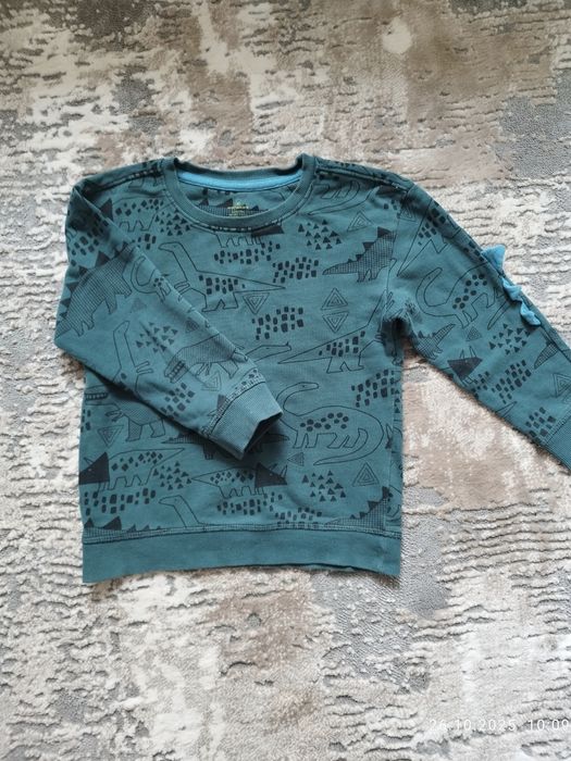 Костюм динозавр mothercare для хлопчика 4-5 років штани кофта в садік
