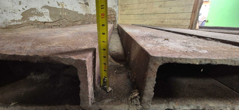 Швелер 1500х160х60 мм товщиною 8 мм з плитою 5 мм