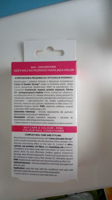 Odżywka do paznokci -  delikatny róż - Eveline Nail Therapy 6w1