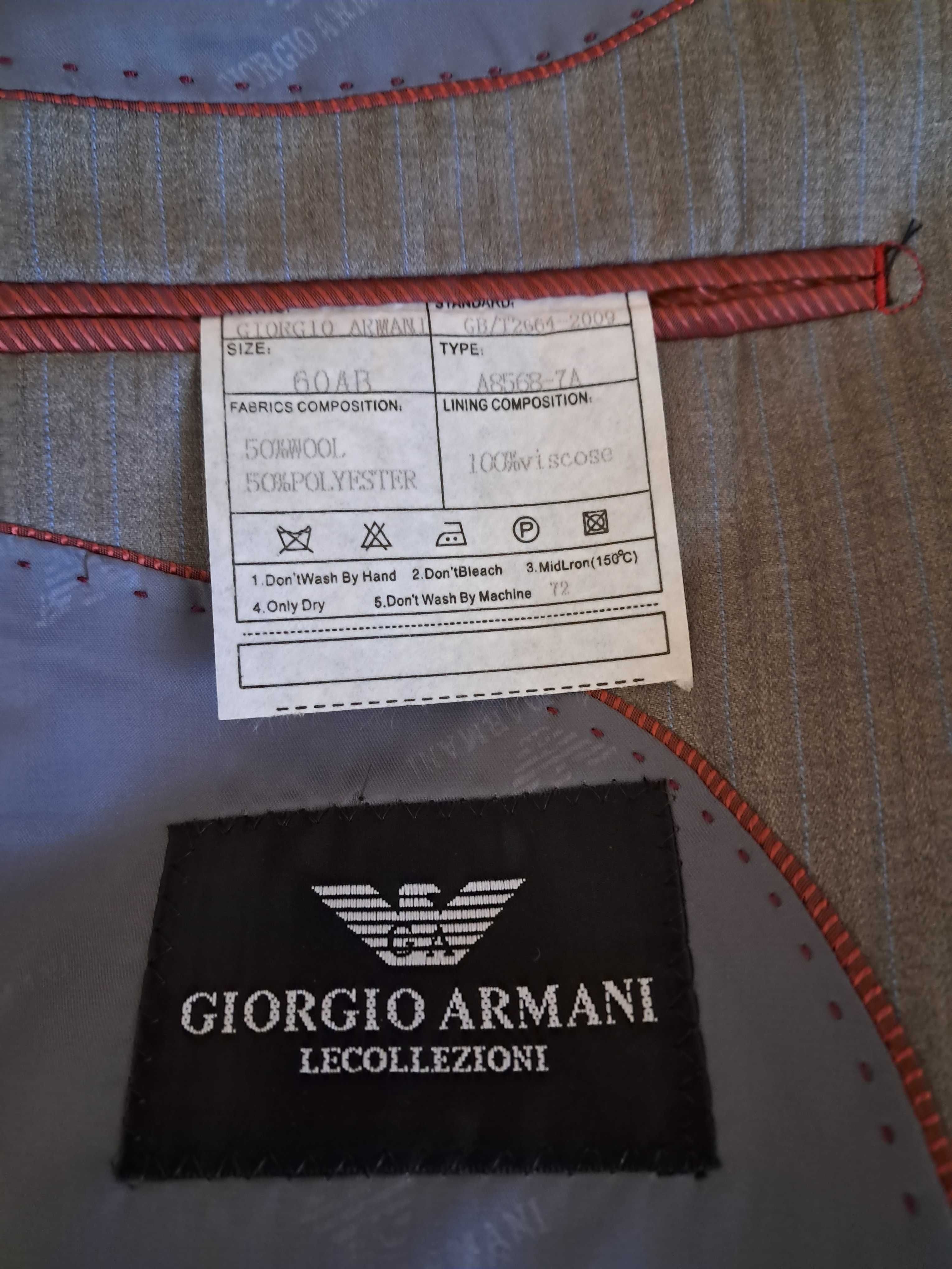 НОВЫЙ мужской серый костюм GIORGIO ARMANI большого размера 58-60 XXXL