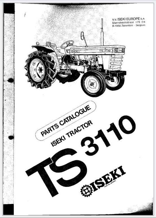 Katalog części ciągnika Iseki TS 3110