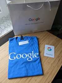 Google gadżety, koszulka naklejka torba