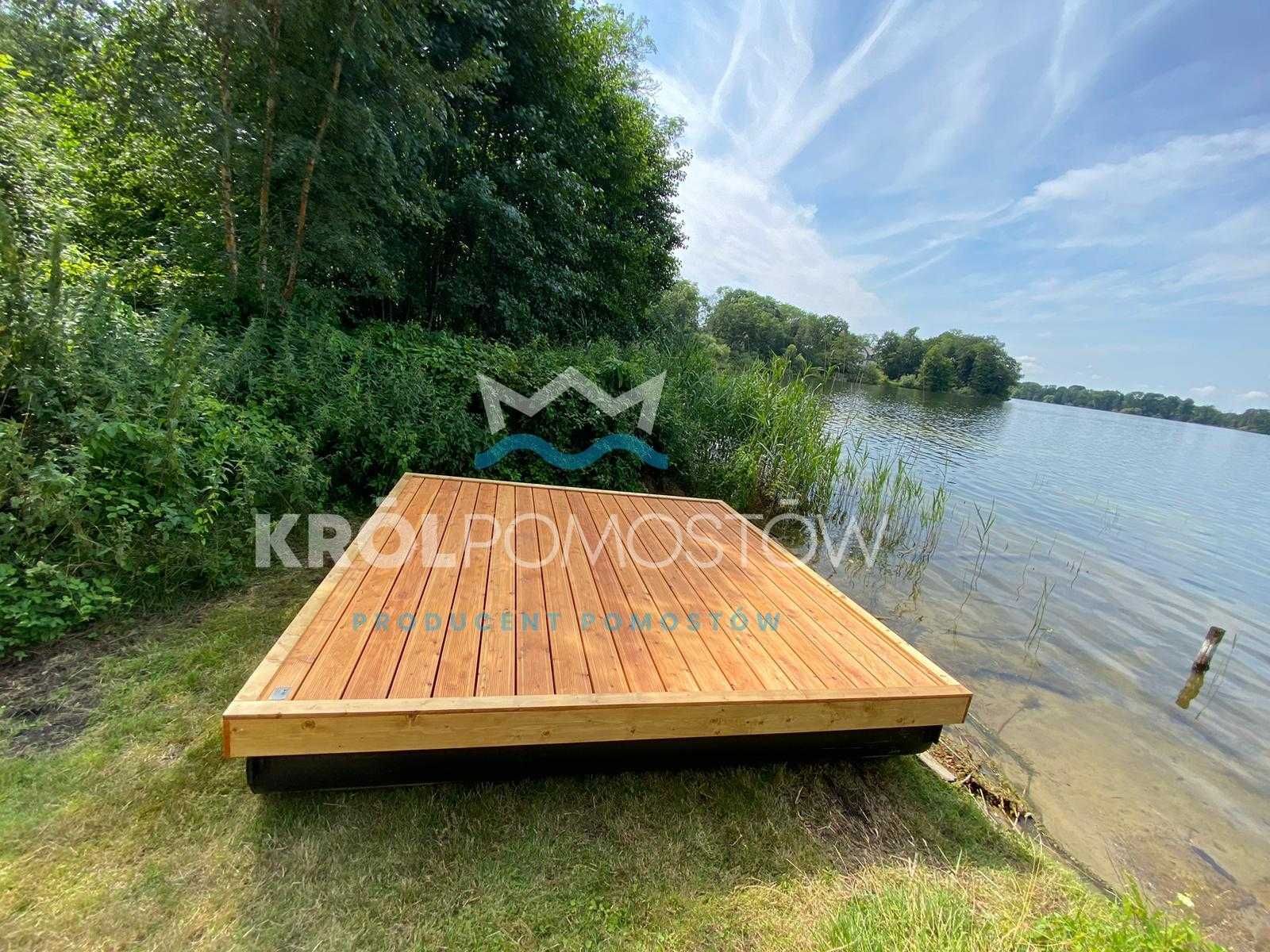 Pływający pomost, platforma pływająca tratwa z poszyciem 9 mkw 3x3 m