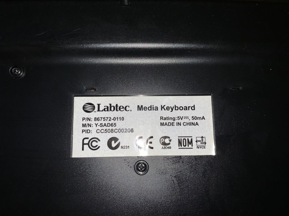 Teclado Labtec media keyboard