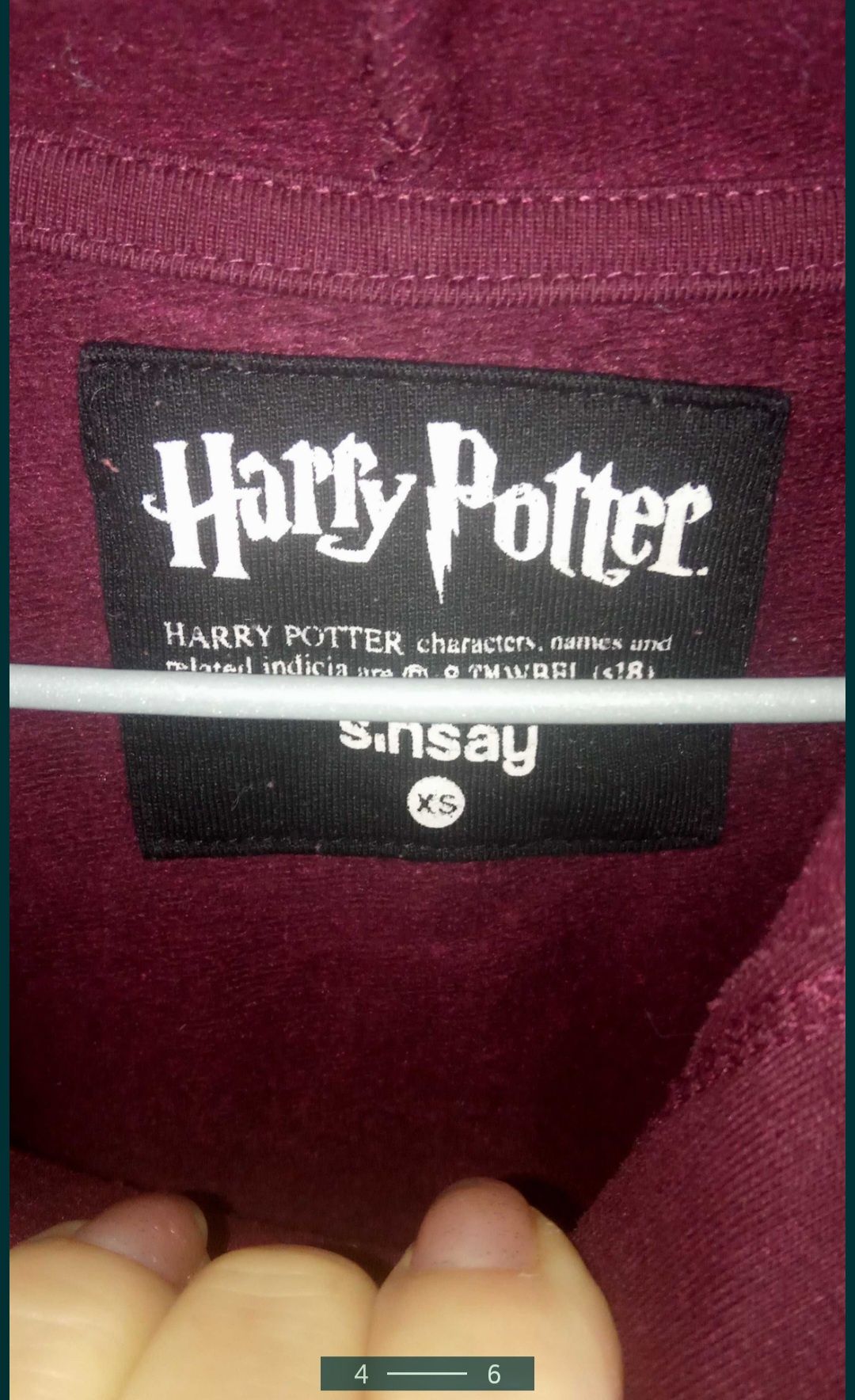 HarrySinsay Harry Potter bluza z kapturem XS-S wzr 156-170